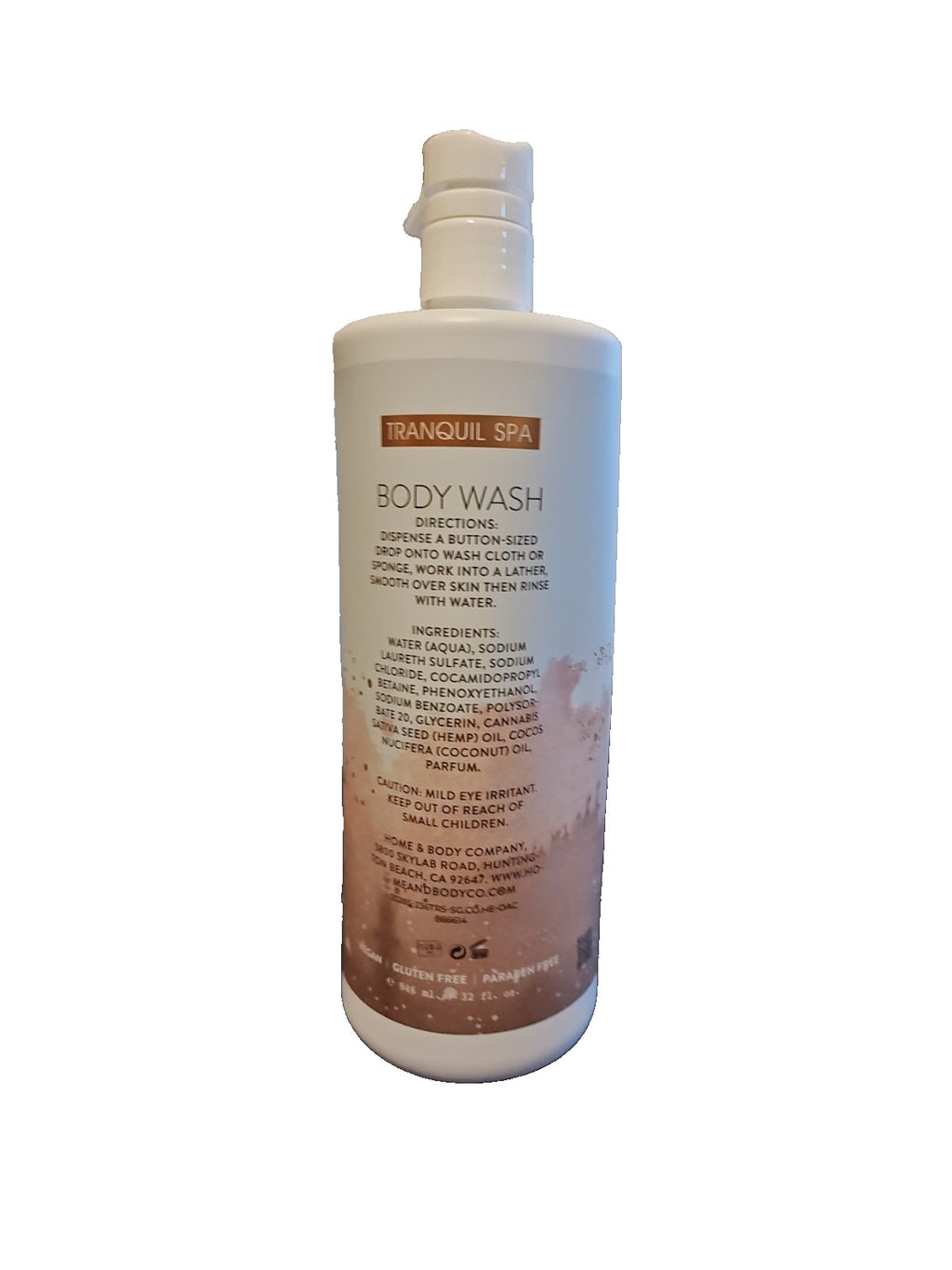 Tranquil Spa Oatmeal Coconut Body Wash with Hydrating Hemp Oil