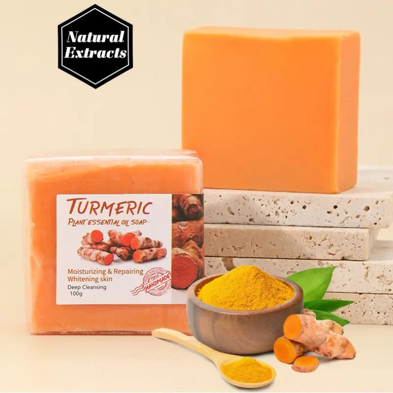 Turmeric & Ginger Skin Whitening Soap for Dark Spots Acne Brightening Natural