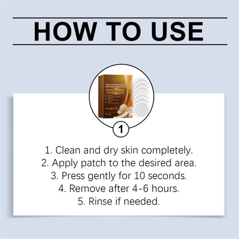Sun-Free Micro-Needle Tanning Patches for Safe Natural Glow