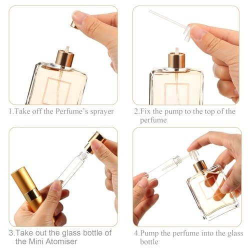 35 Pack Travel Refillable Perfume Spray Bottles - 8ml Mini Cologne Containers