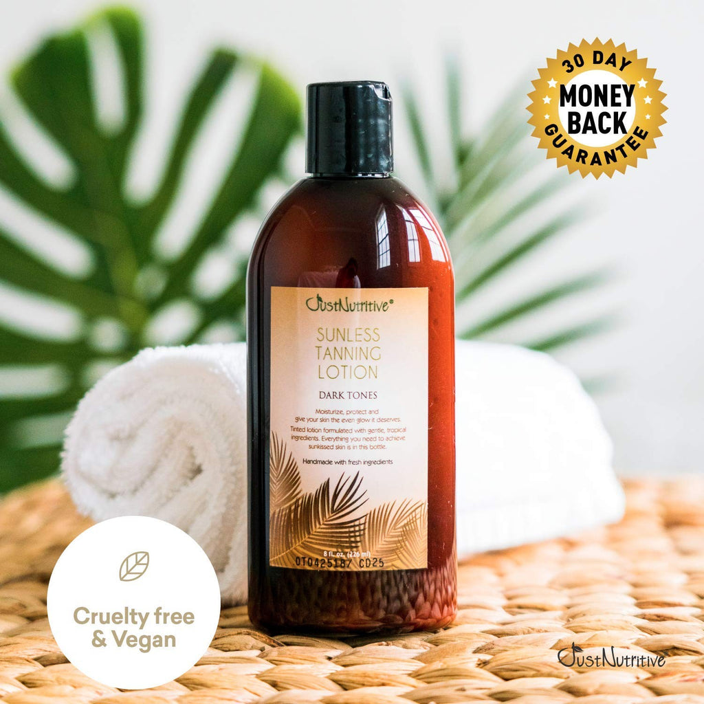 Dark Tones Self Tanner Lotion - Vegan Indoor Sunless Tan for Men & Women