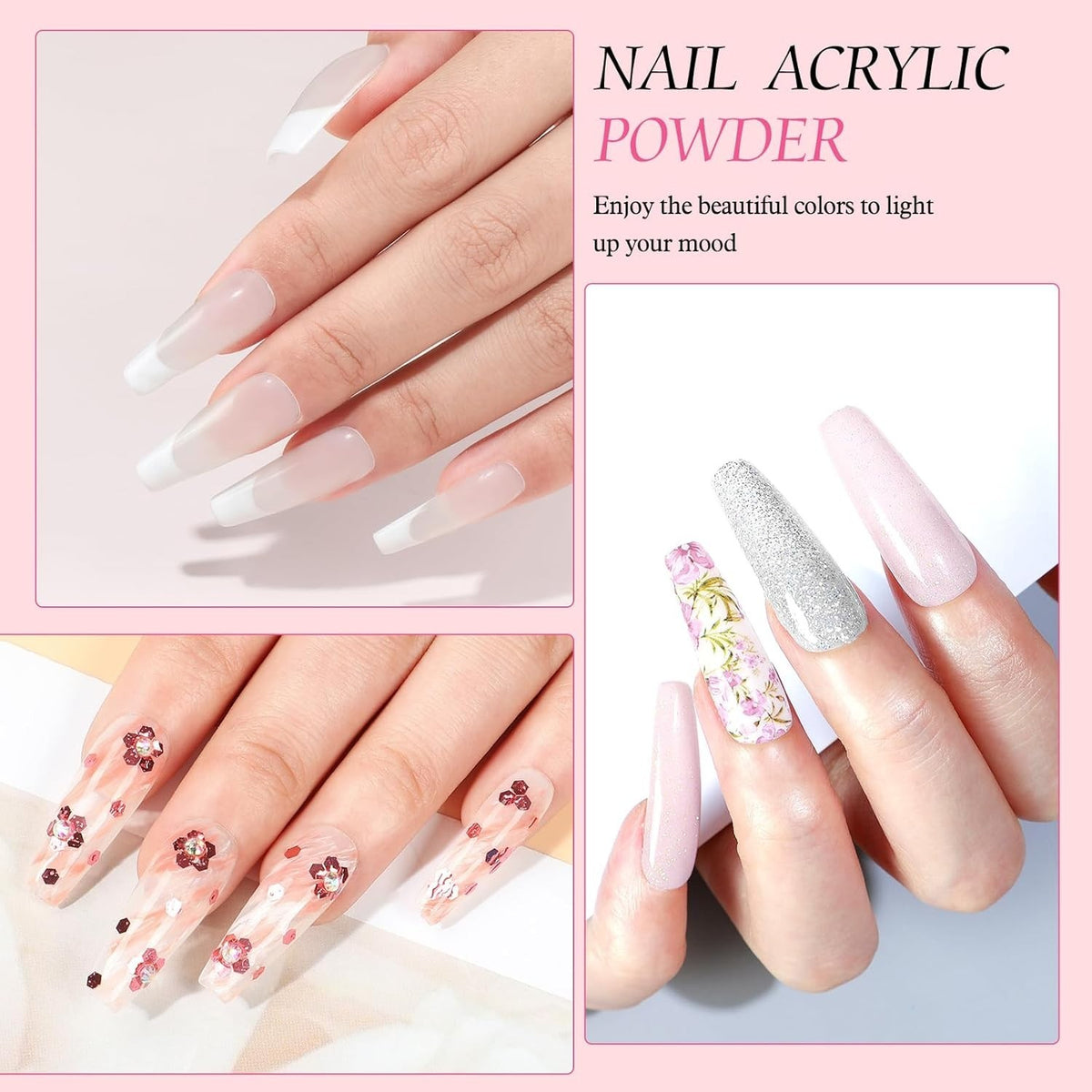 Professional Acrylic Nail Kit with Drill and UV Light for DIY Manicure