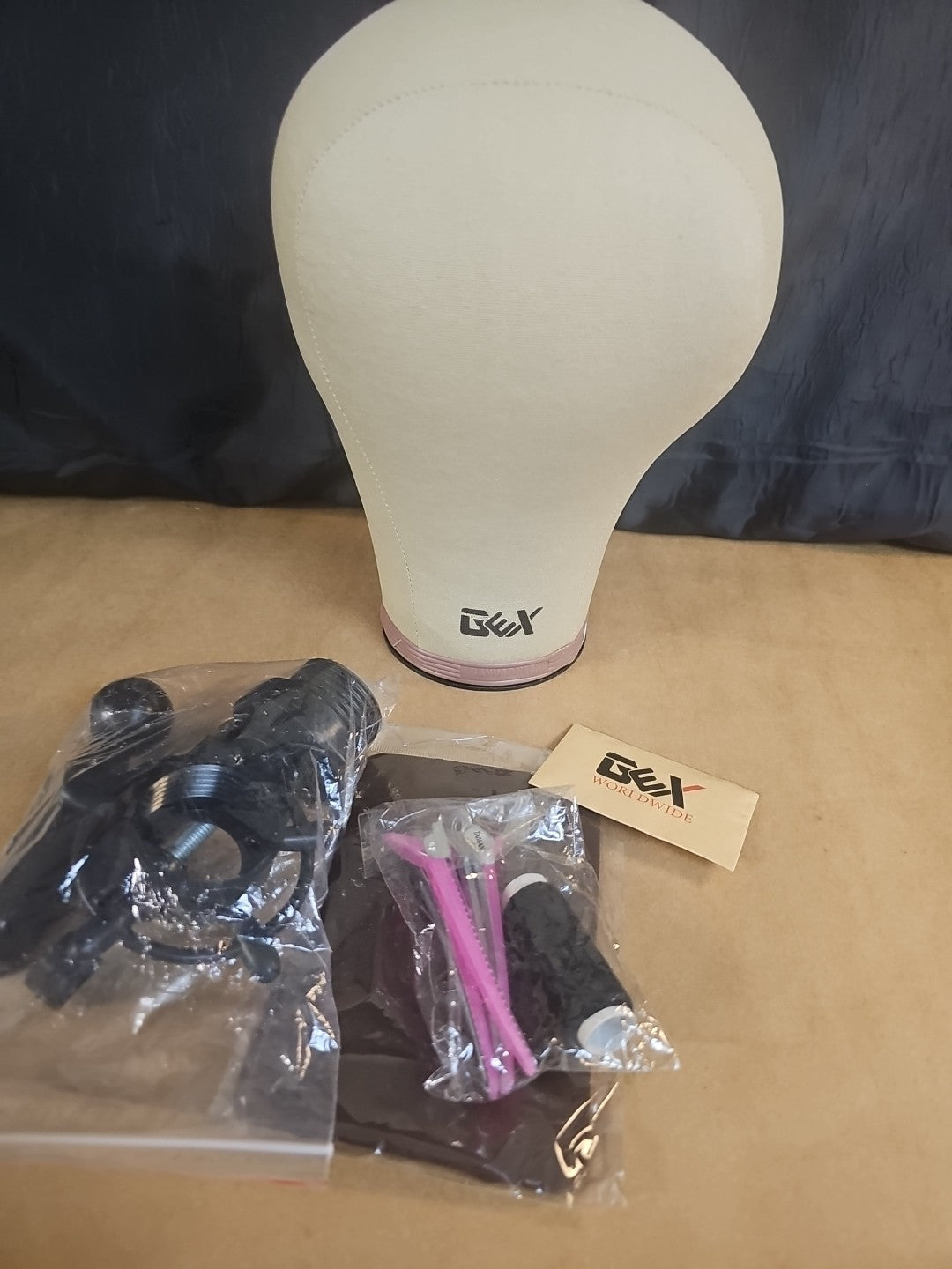 20-24 Inch Cork Canvas Mannequin Head for Wig Display and Styling
