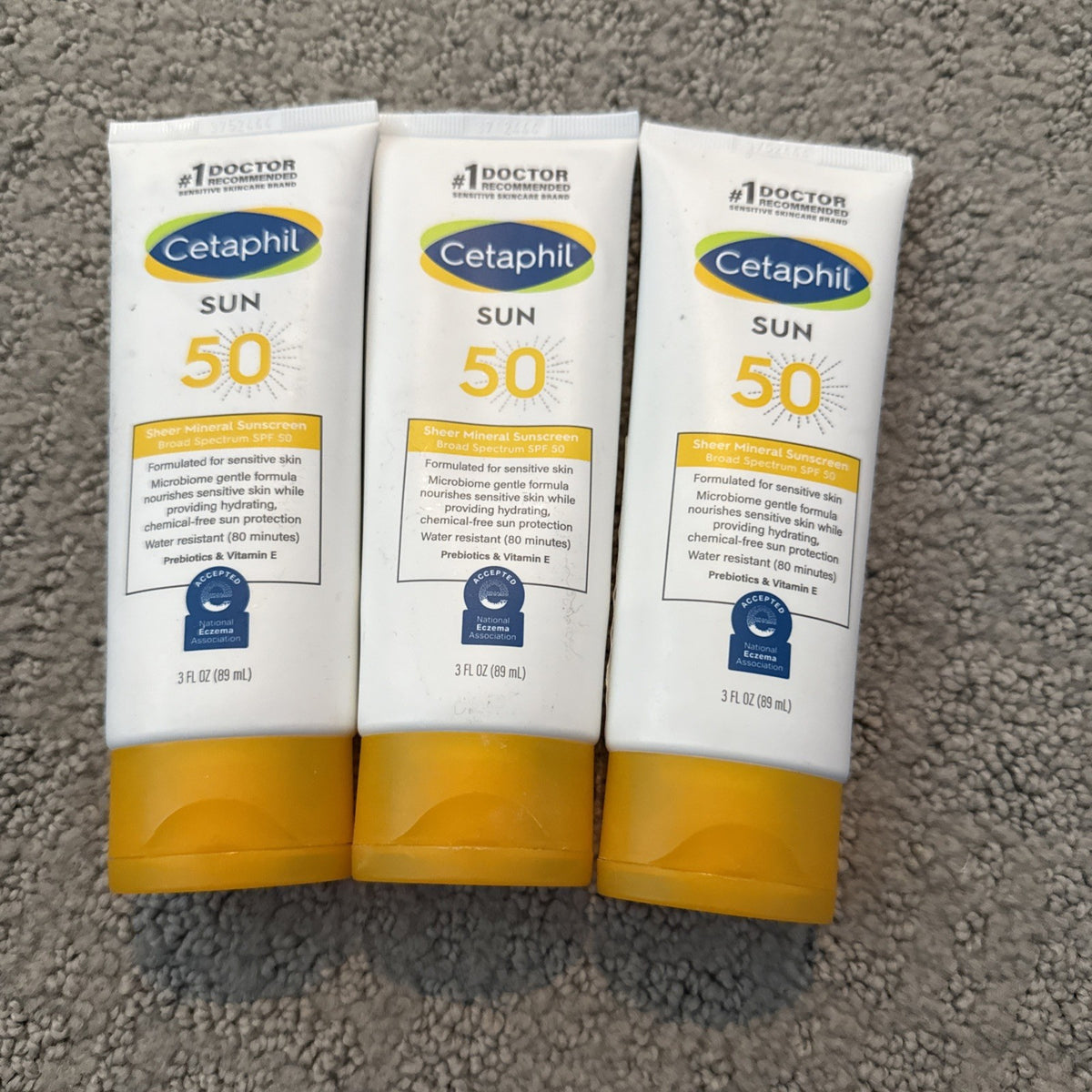 Cetaphil Sun Sheer Mineral Sunscreen SPF 50 - 3 oz Pack of 3