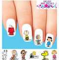 Waterslide Nail Decals Set of 20 Charlie Brown Lucy Woodstock Snoopy for Nail Art