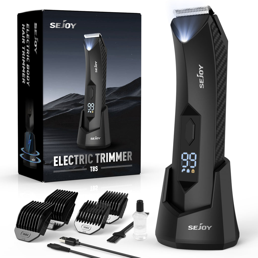 Cordless Electric Body Hair Trimmer for Men - Rechargeable Shaving Razor