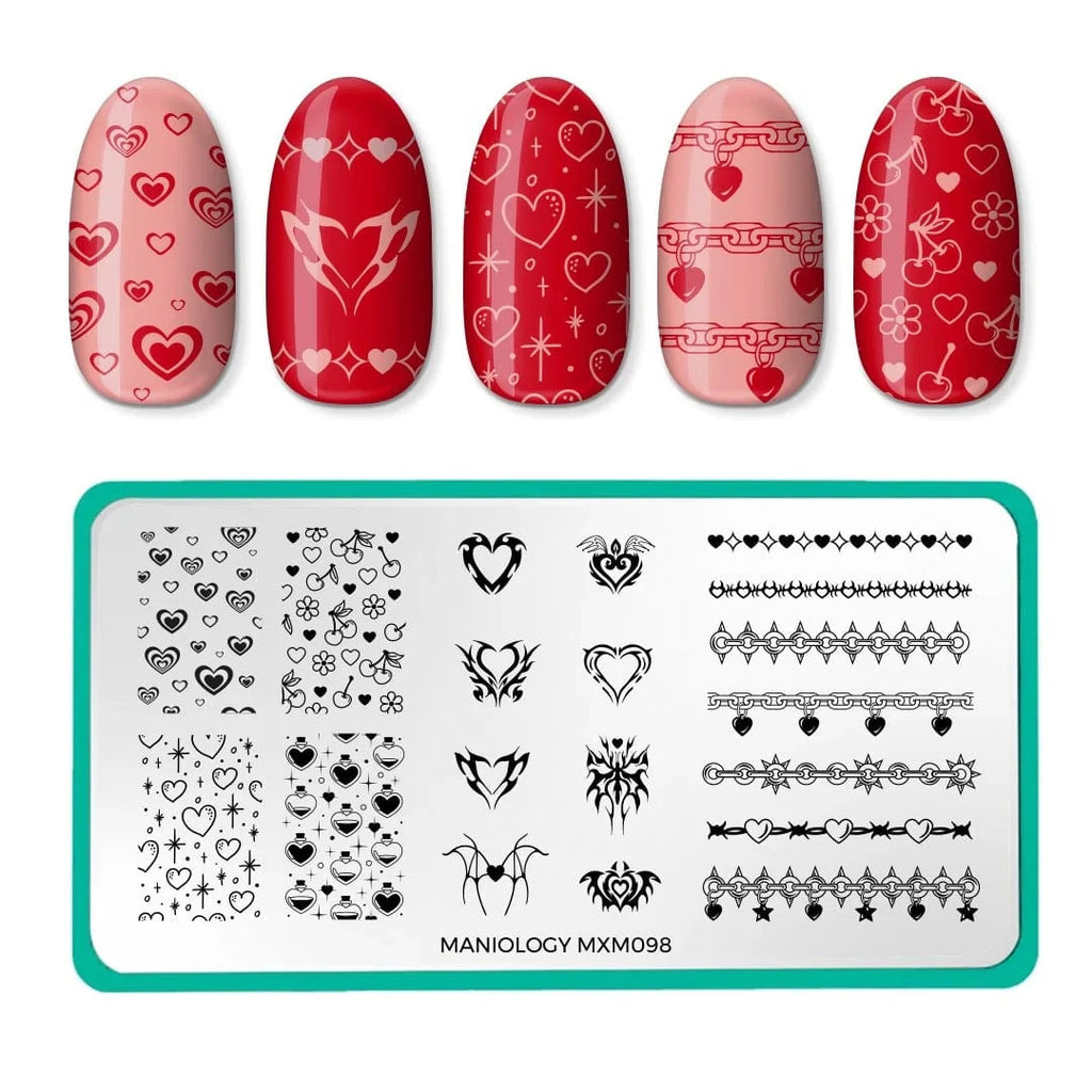 Nail Stamping Plate Set for Nail Art - Maniology Mani X Me MXM097 & MXM098