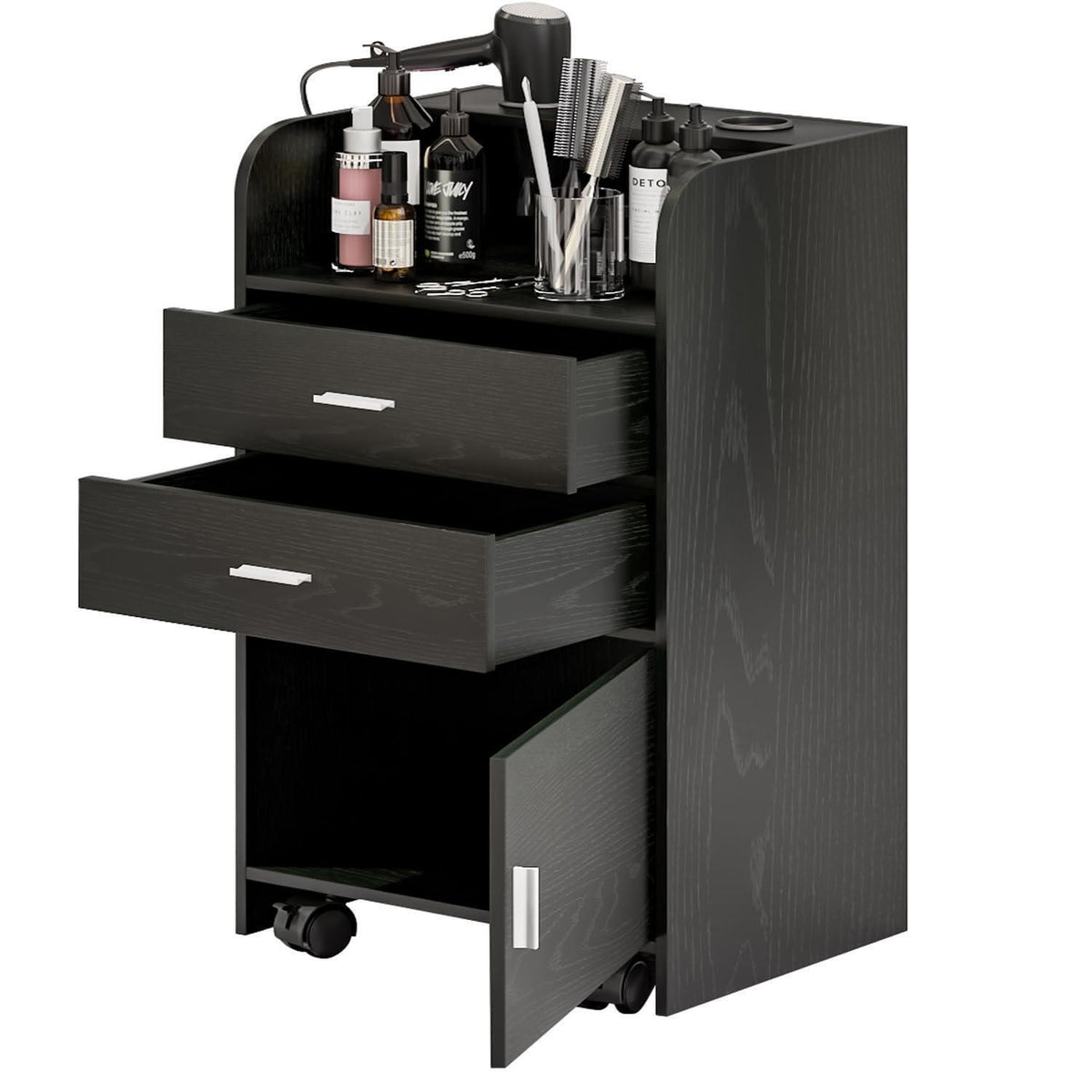 Salon Locking Trolley Storage Cart for Hair Dryers & Stylist Equipment