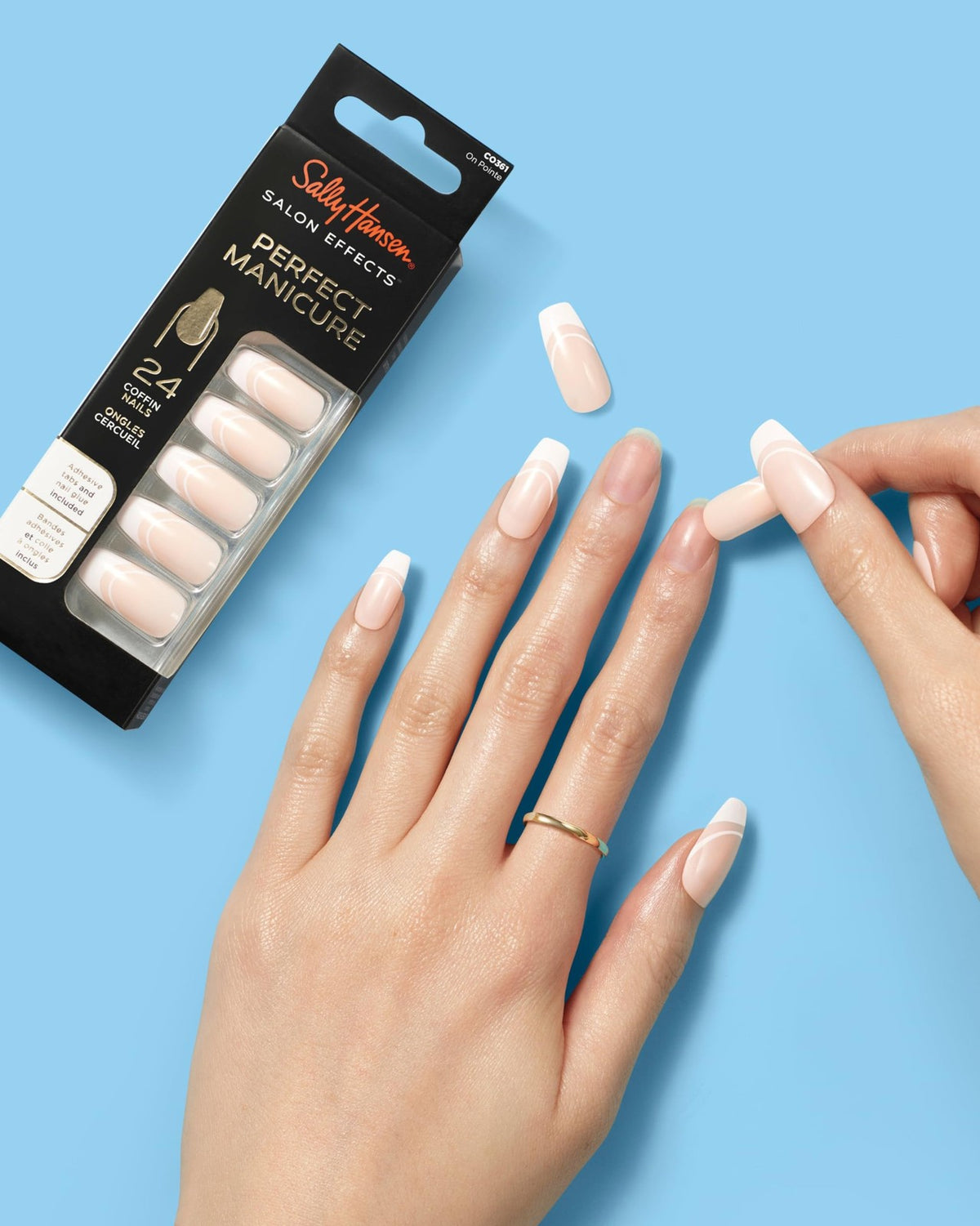 Press-On Nails Coffin Shape for Manicure - On Pointe, 6 Looks