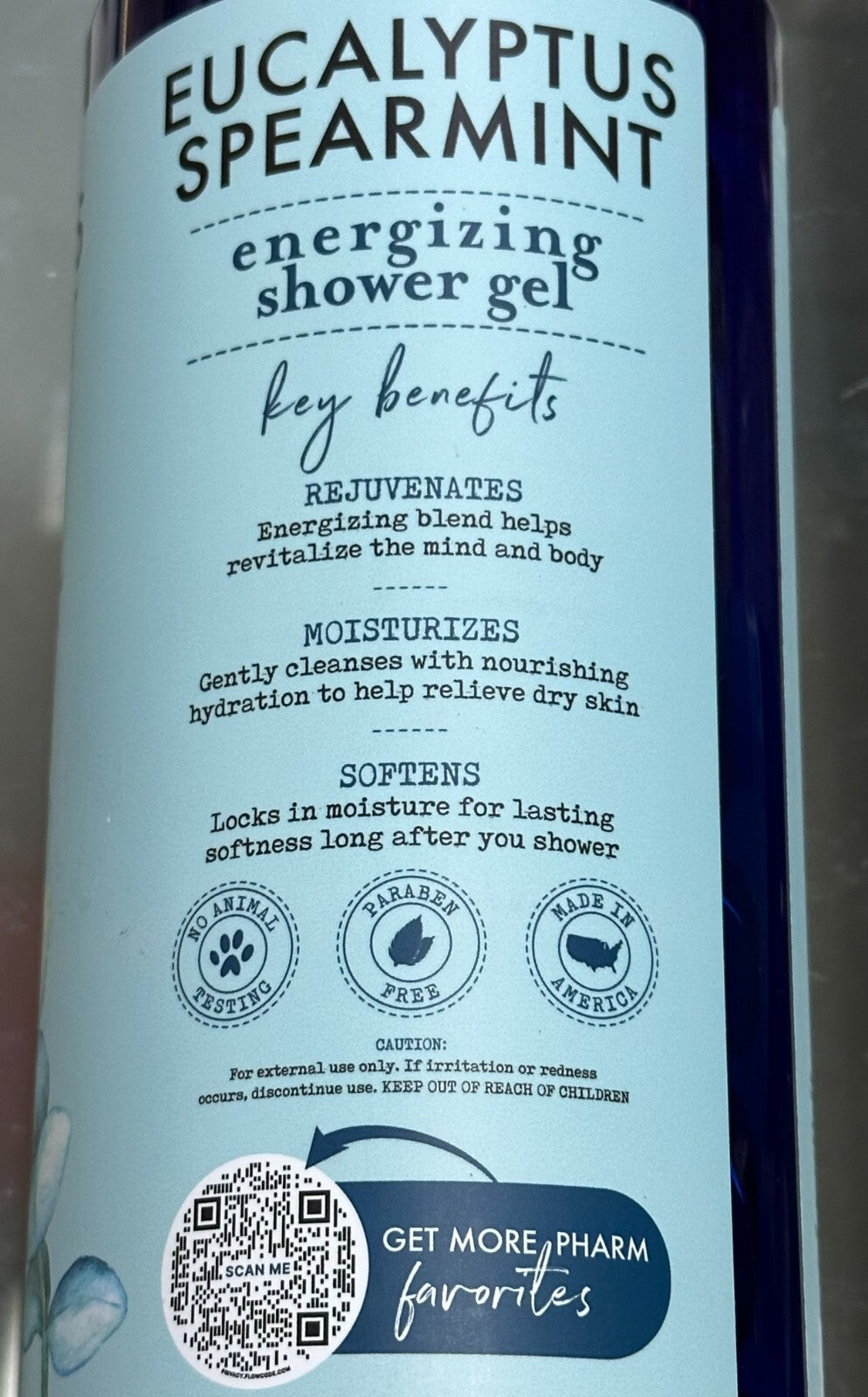 (2-Pack) Energizing Eucalyptus Spearmint Shower Gel with Cucumber - Refreshing Hydration