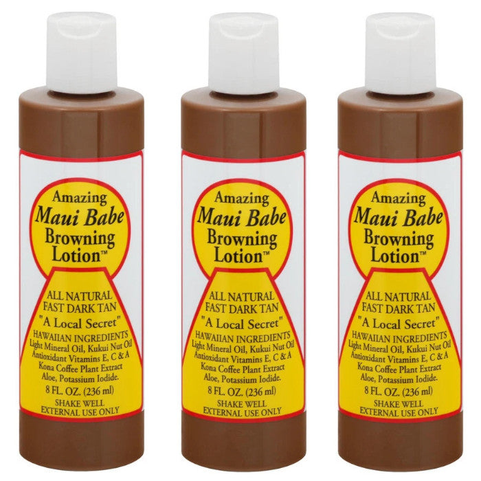Natural Tanning Lotion for Deep, Fast Dark Tan - Pack of 3