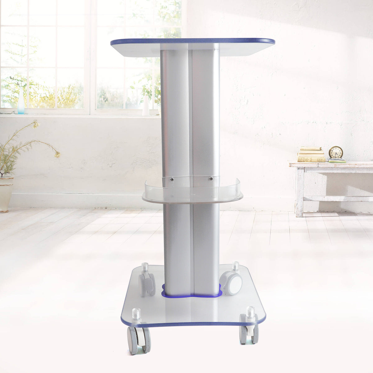 Acrylic Salon Trolley Cart with 360° Wheels for Beauty & SPA Equipment
