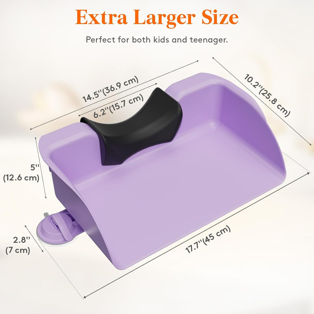 Kids Hair Washing Station with Neck Support, Portable Shampoo Basin for Kitchen or Bathtub