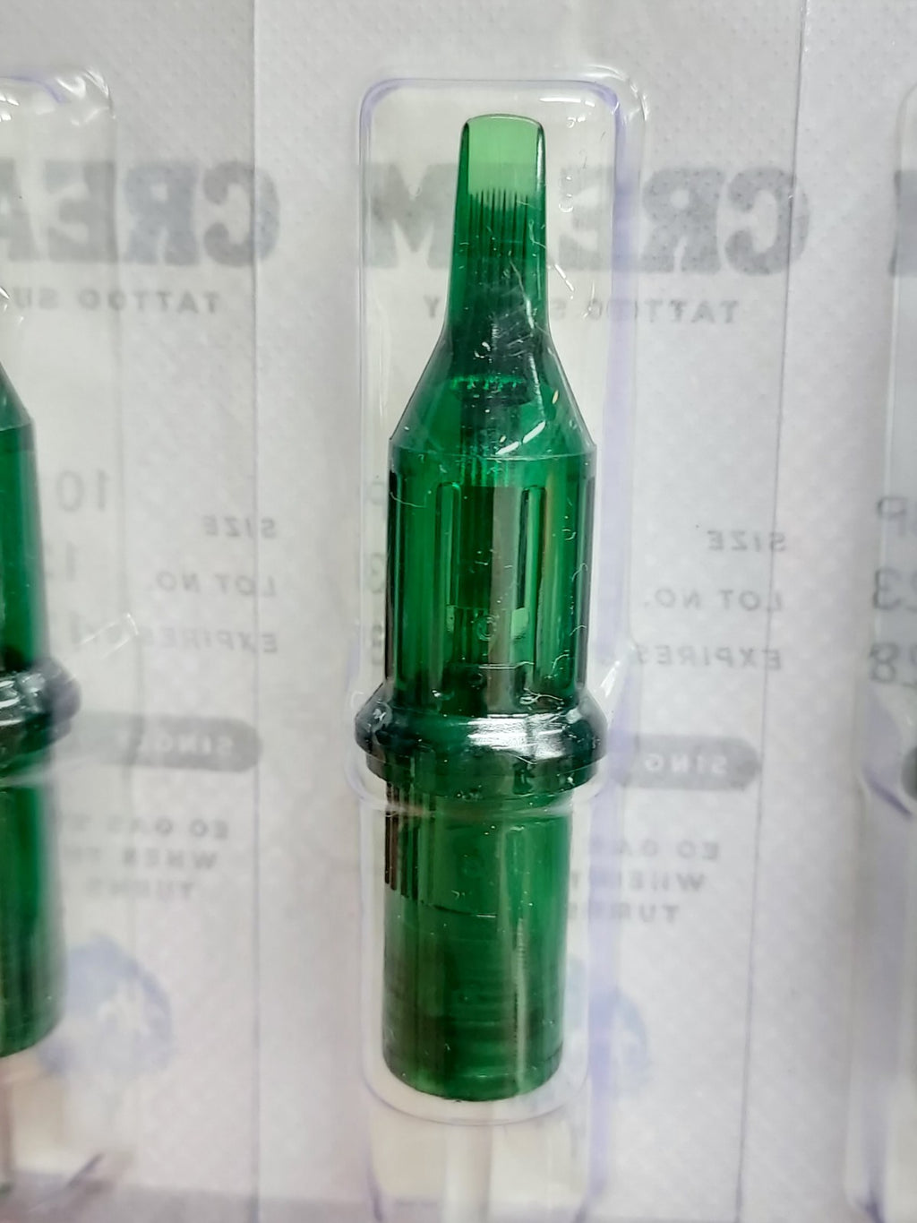 30 Green & Gold Tattoo Cartridges Open Boxes – 3.5mm Medium Taper, 23 Mag