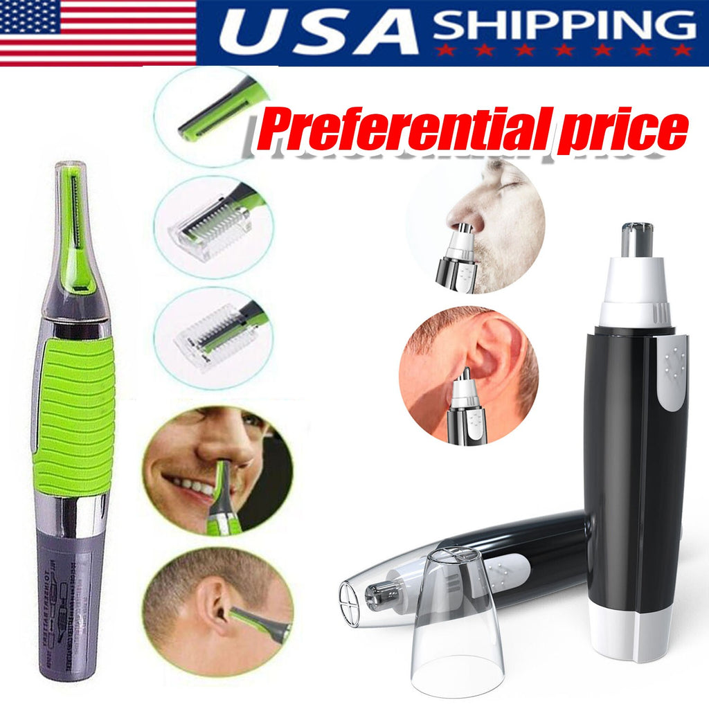 Electric Nose & Ear Hair Trimmer for Men & Women - Painless Facial Grooming Kit