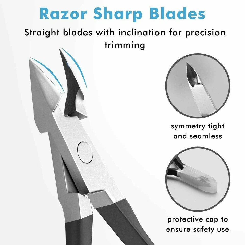 Ingrown Toenail Tool - Stainless Steel Pedicure Nail Clippers for Thick Nails