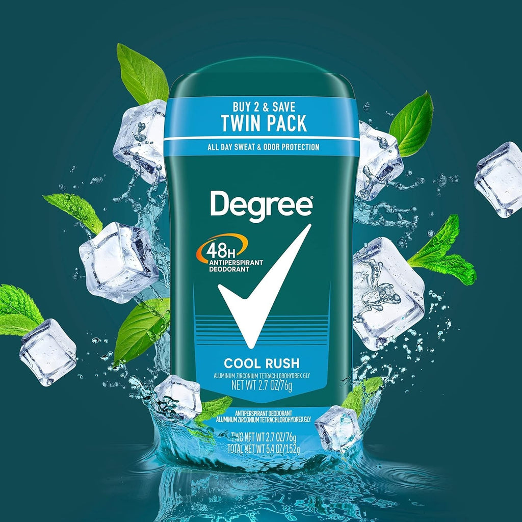 Men's Antiperspirant Deodorant Twin Pack 48-Hour Fresh Cool Rush 2.7 oz