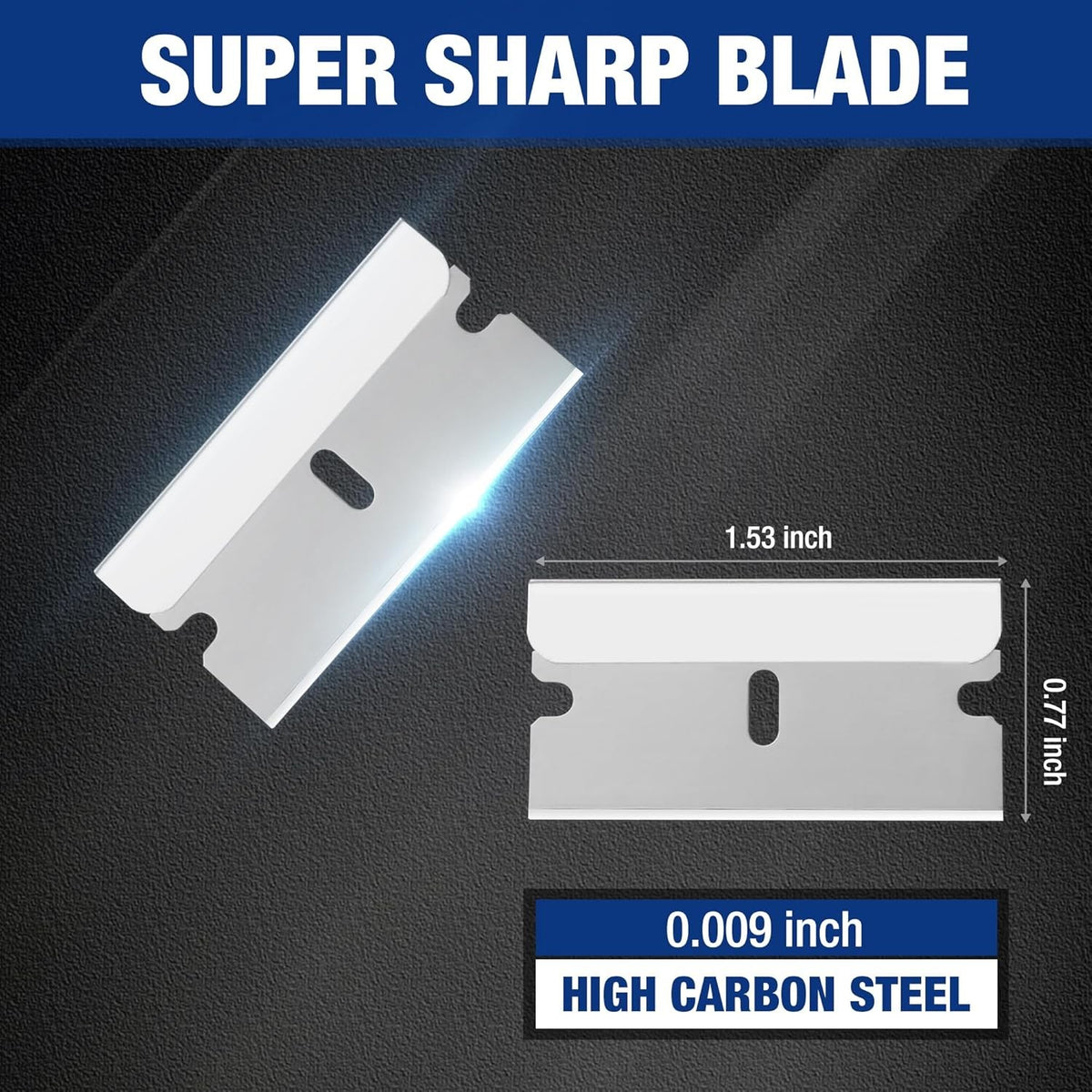 1000-Pack High Carbon Steel Razor Blades for Scraping & Cutting