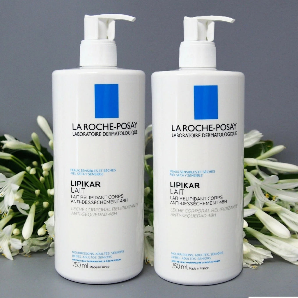 Lipikar Body Milk - Hydrating Anti-Dryness Lotion for Dry Skin 750ml 2 Pack