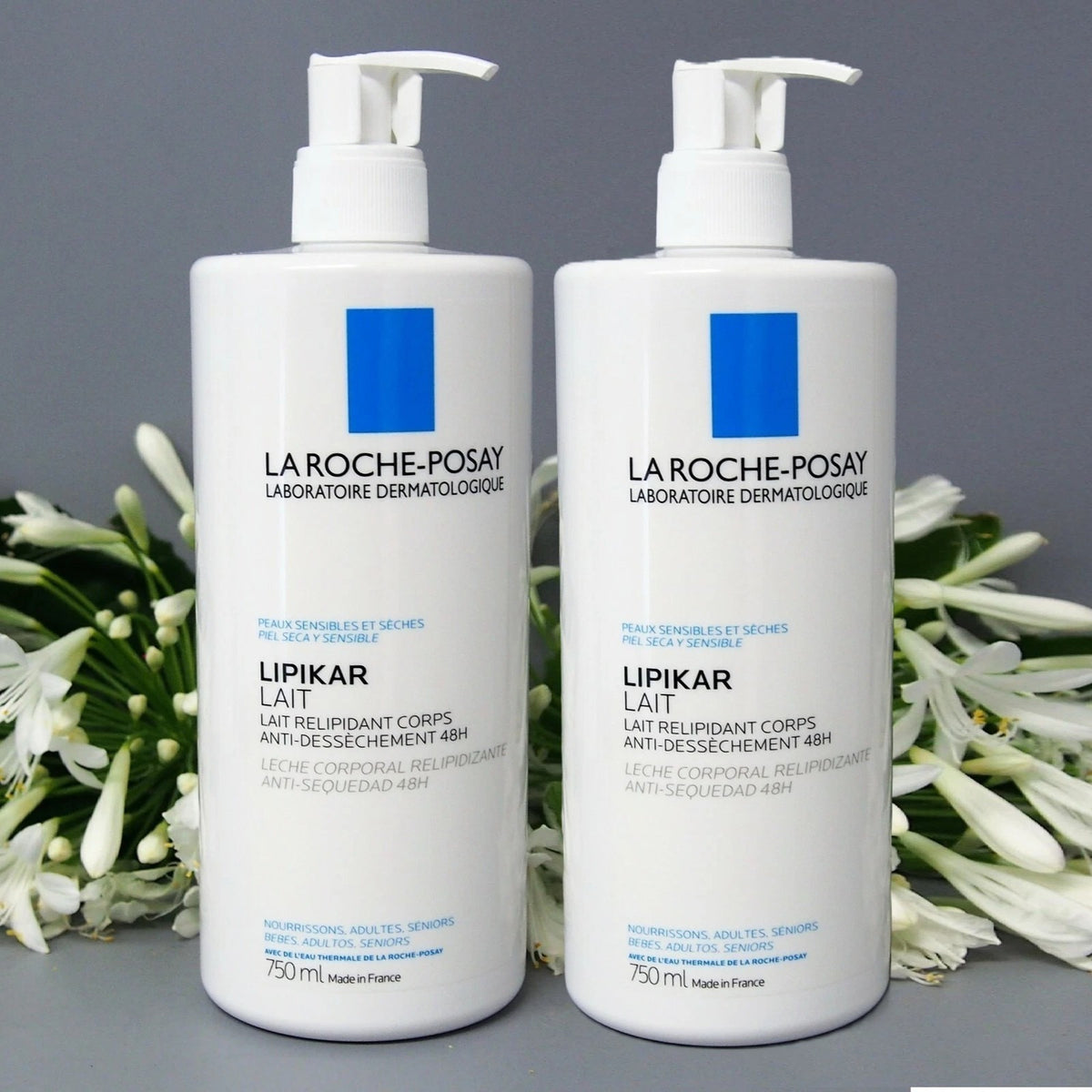 Lipikar Body Milk - Hydrating Anti-Dryness Lotion for Dry Skin 750ml 2 Pack