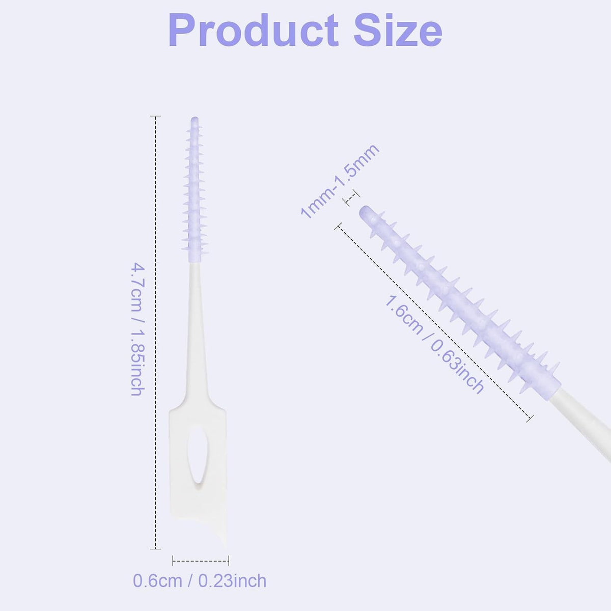 Dual-Ended Travel Interdental Brushes for Teeth Cleaning - Pack of 200