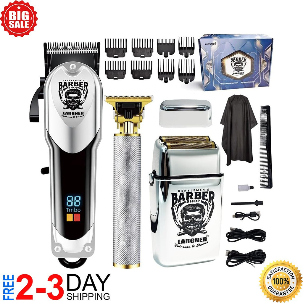 Professional Hair Cutting Kit for Men Wireless Trimmer & Shaver Set