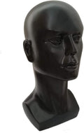 Male Mannequin Head Display Stand for Wigs Hats Glasses Masks Black