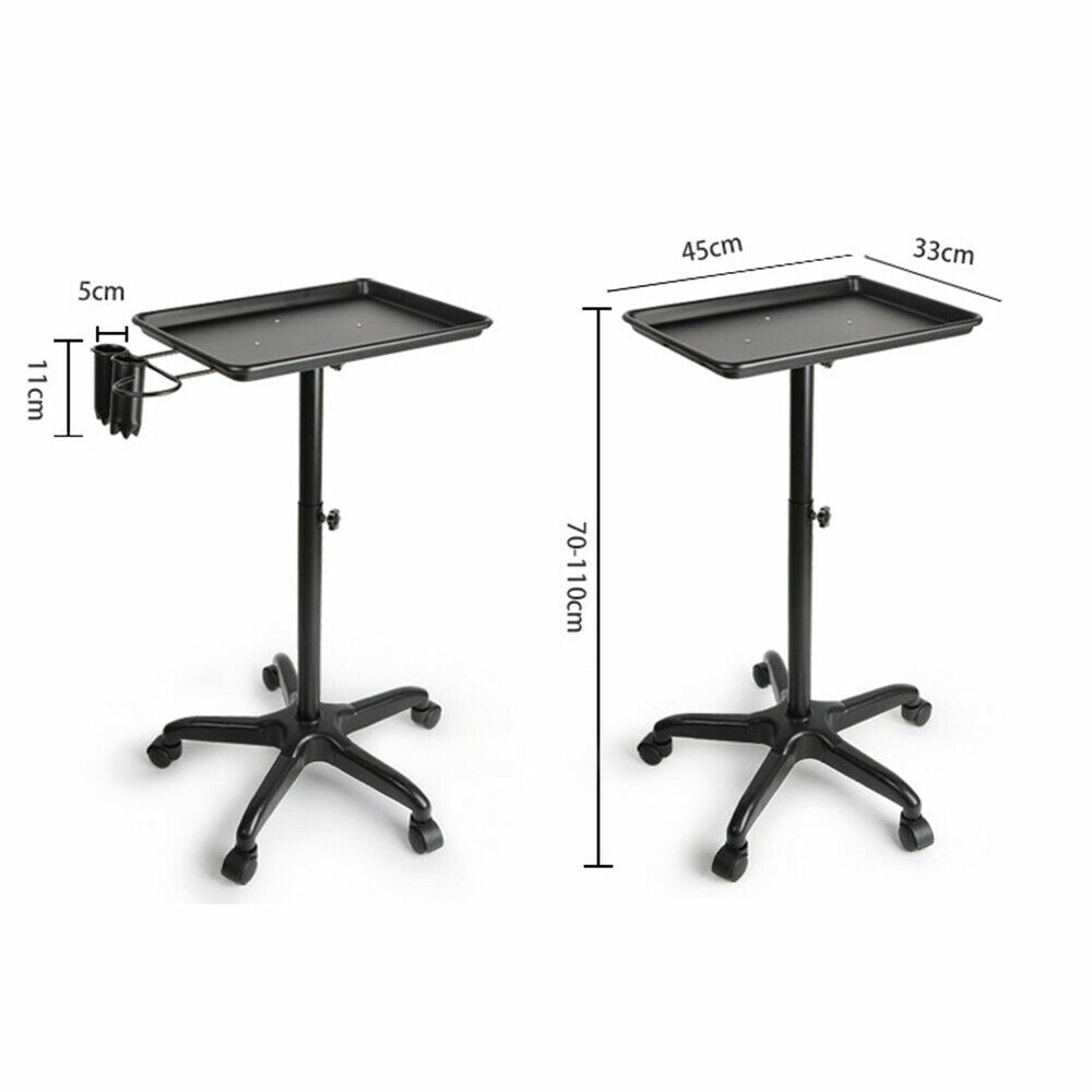 Professional Aluminum Salon Rolling Trolley Cart for Hair & Medical Use