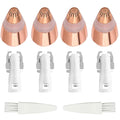 4pcs Eyebrow Trimmer Replacement Heads - Hypoallergenic Gold-Plated, Easy to Install