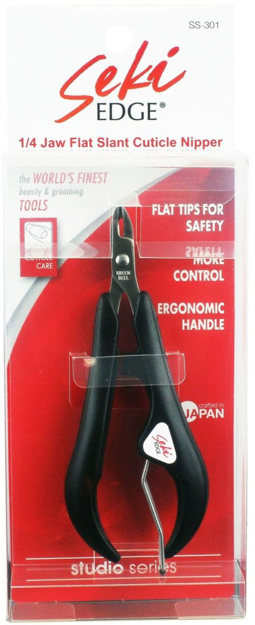 Seki Edge Flat Slant Tip Cuticle Nipper SS-301 for Precise Nail Care