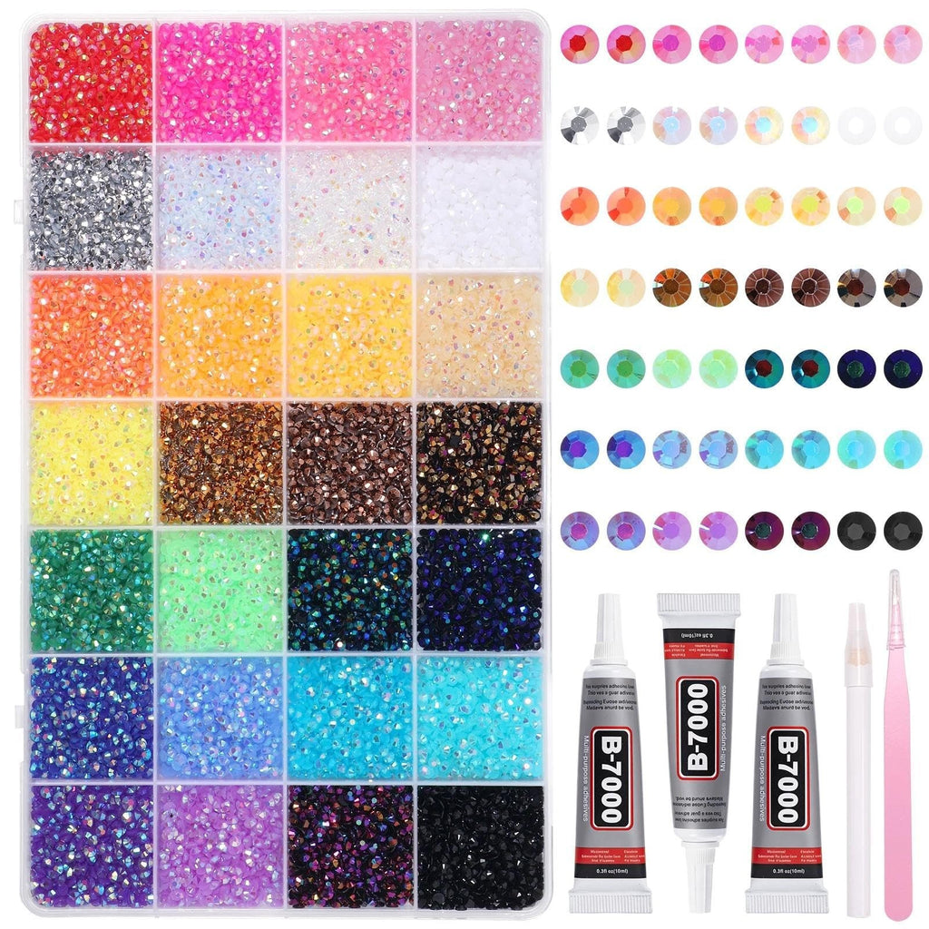 Rhinestone Bedazzling Kit with 32000 Color Gems & Tools for Crafts