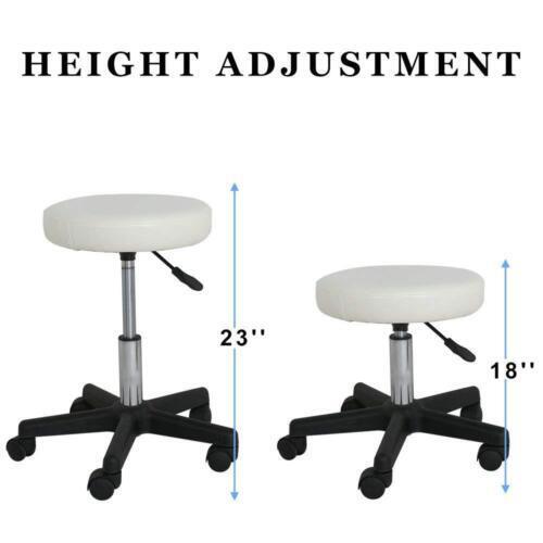 Adjustable Hydraulic Salon Stool with PU Leather Seat for Barber Spa Facial Massage