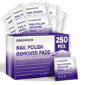 Bulk Acetone Nail Polish Remover Pads 250 Pack Travel Size Gentle Formula