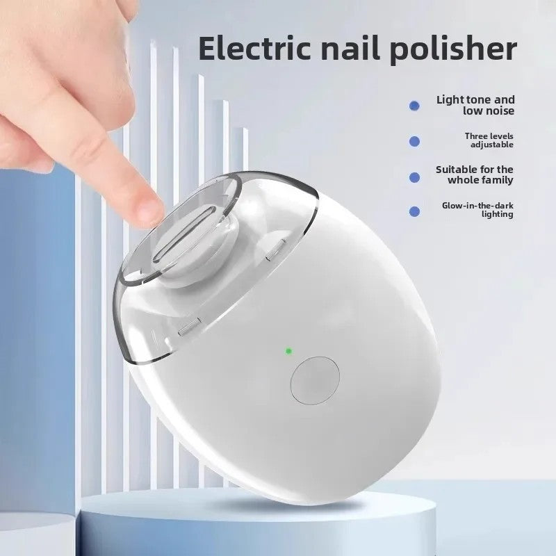 Rechargeable Electric Nail Clipper & Grinder with LED Light, 3 Speed Levels