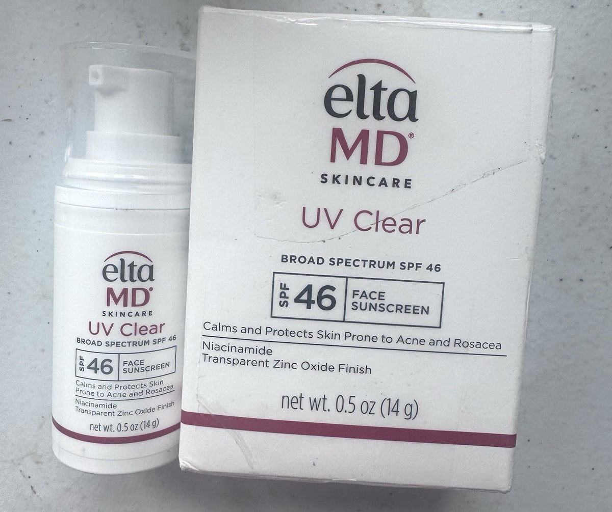 Elta MD SPF 46 Clear Sunscreen - 0.5 Oz, Expiring 3/28, Unused Open Box