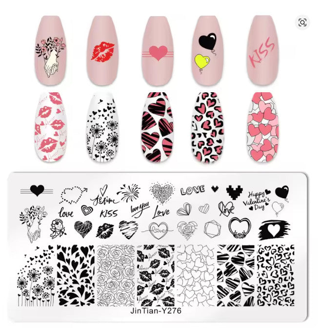 Nail Stamping Plate Valentine Love Y-276 for Nail Art Craft
