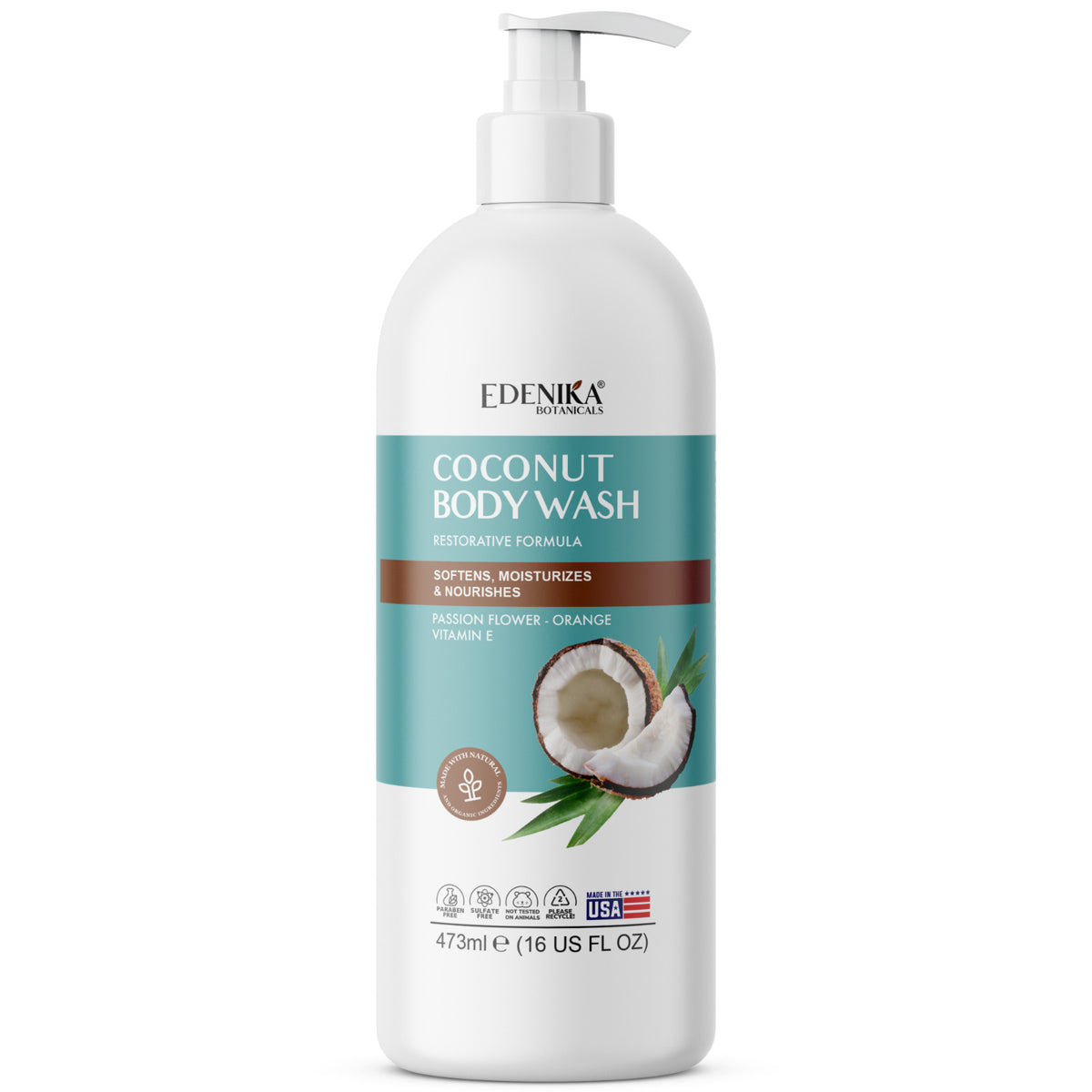 Coconut Body Wash for Hydrating & Nourishing Skin - 16 oz