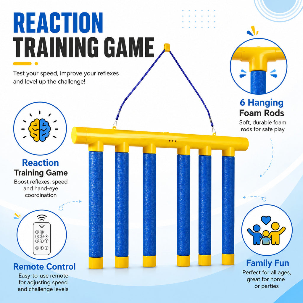 Electronic Hand Speed Reaction Game with Foam Sticks and Remote