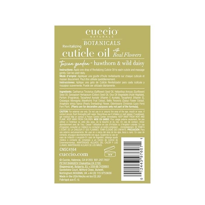 Revitalizing Cuticle Oil with Real Flowers 2.1oz - Nourishing Nail Care