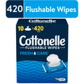 Flushable Wet Wipes for Adults - 10 Flip-Top Packs, Septic-Safe, Hypoallergenic