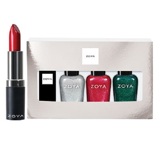 Zoya Lip & Nail Polish Gift Set Georgia Noah Courtney Tara 0.25oz