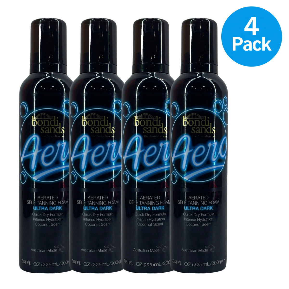 Self Tanning Foam Ultra Dark Coconut Scent - 4 Pack, 7.61 fl oz Each