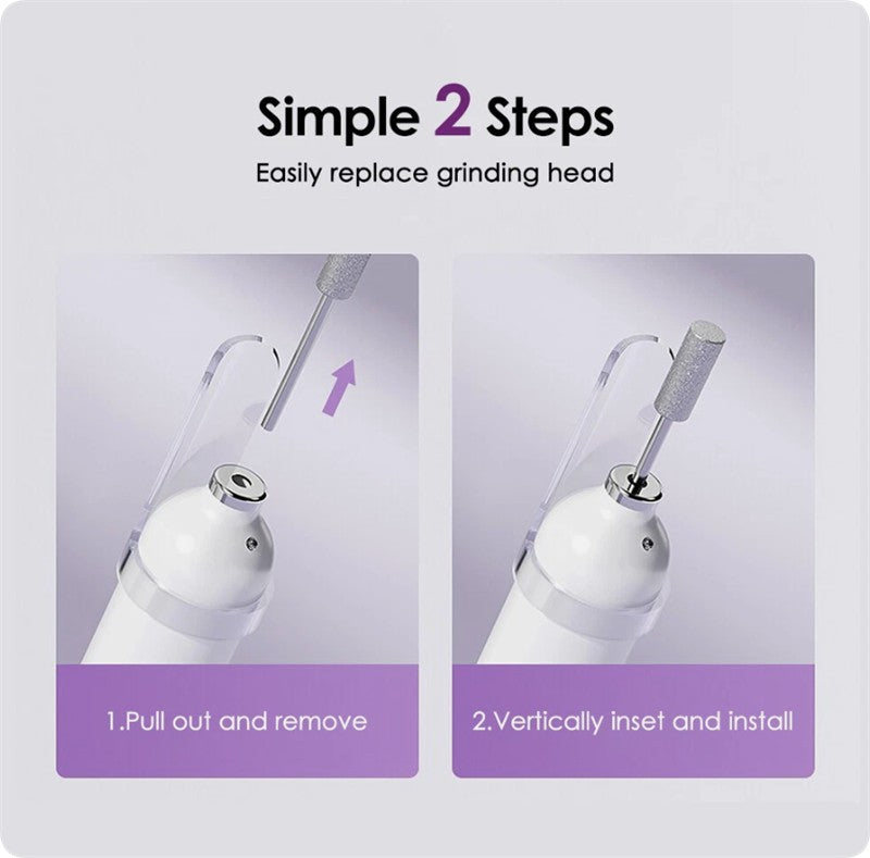 Electric Nail Grinder for Thick Toenails Manicure Pedicure Set