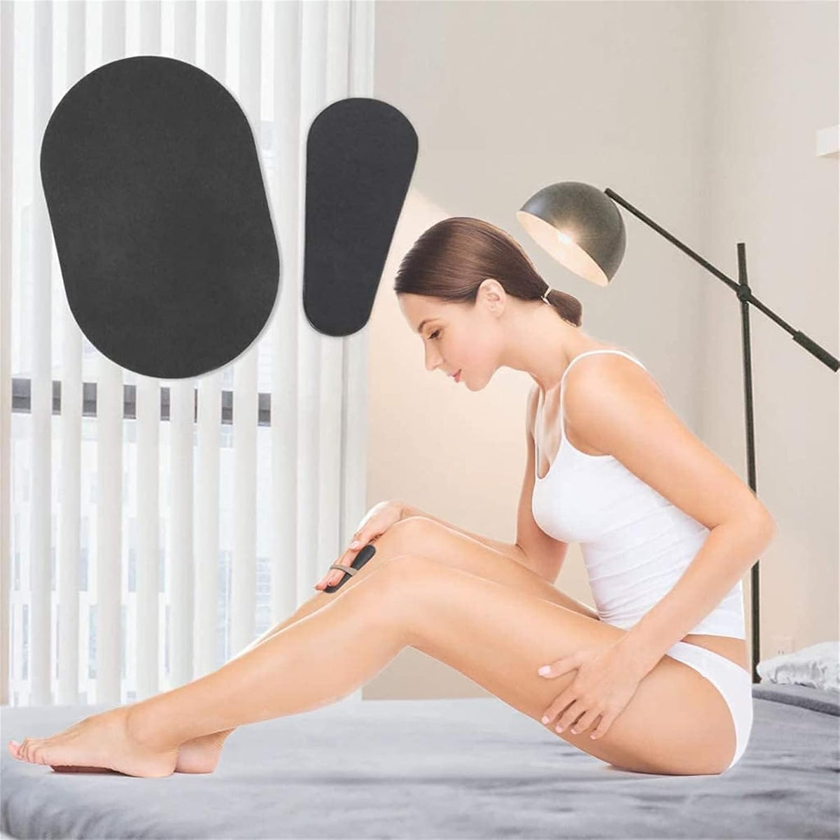 Hair Removal Exfoliating Pads Set of 80 for Legs Face Arms and Underarms