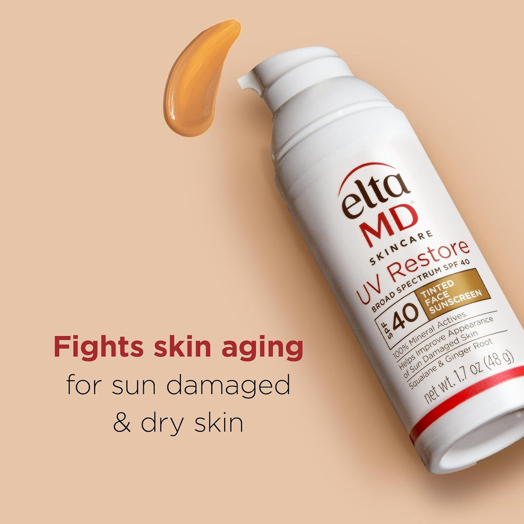 Elta MD UV Restore Tinted Sunscreen SPF40 - Broad Spectrum Face Moisturizer, 48g