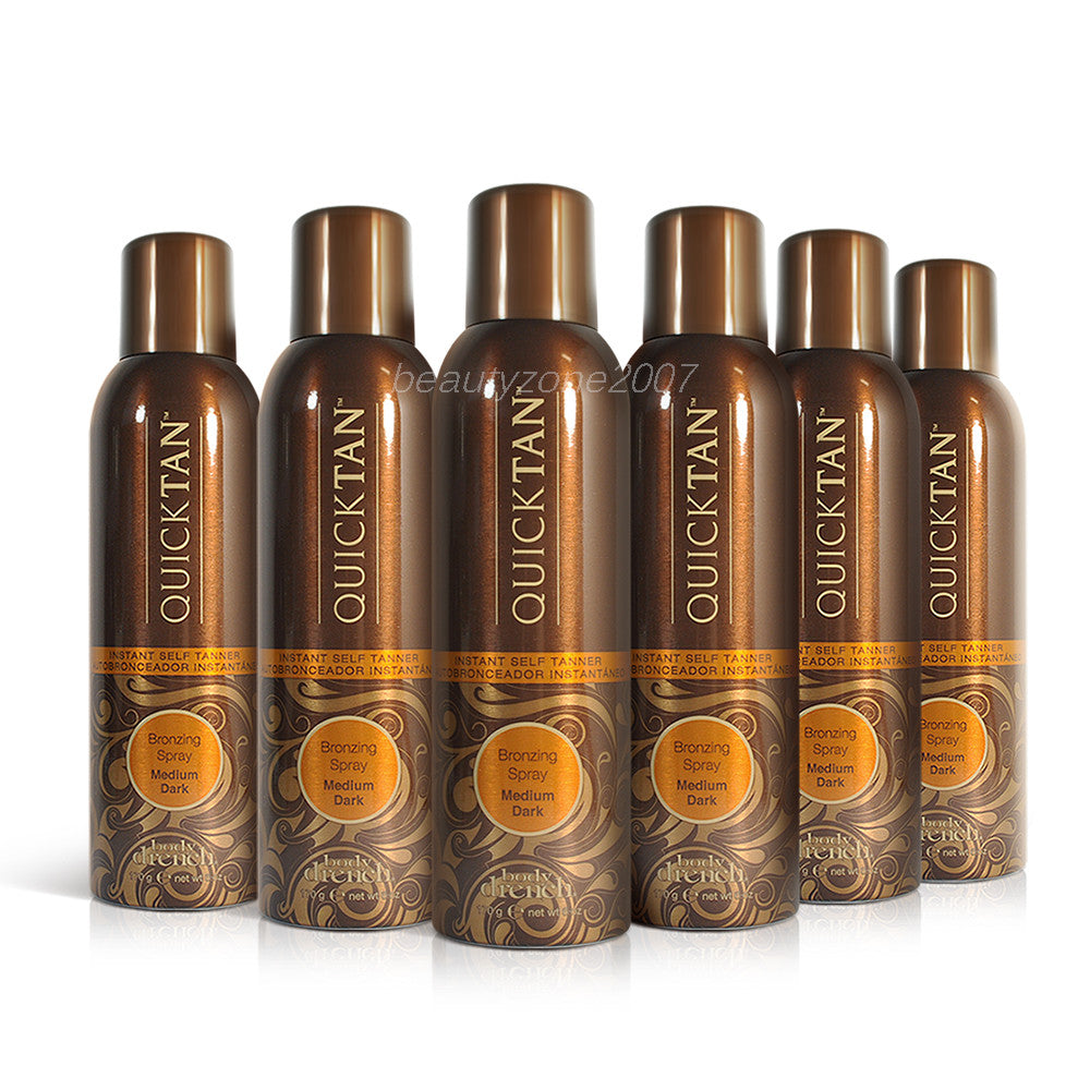 Body Drench Quick Tan Bronzing Spray Medium-Dark - 6 Oz Pack of 6