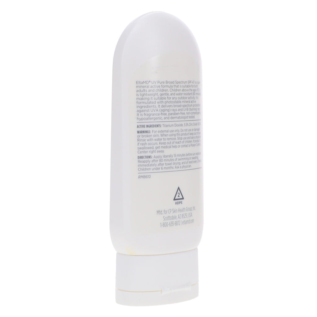 EltaMD UV Pure Broad Spectrum SPF 47 Sunscreen 4 oz for Face & Body