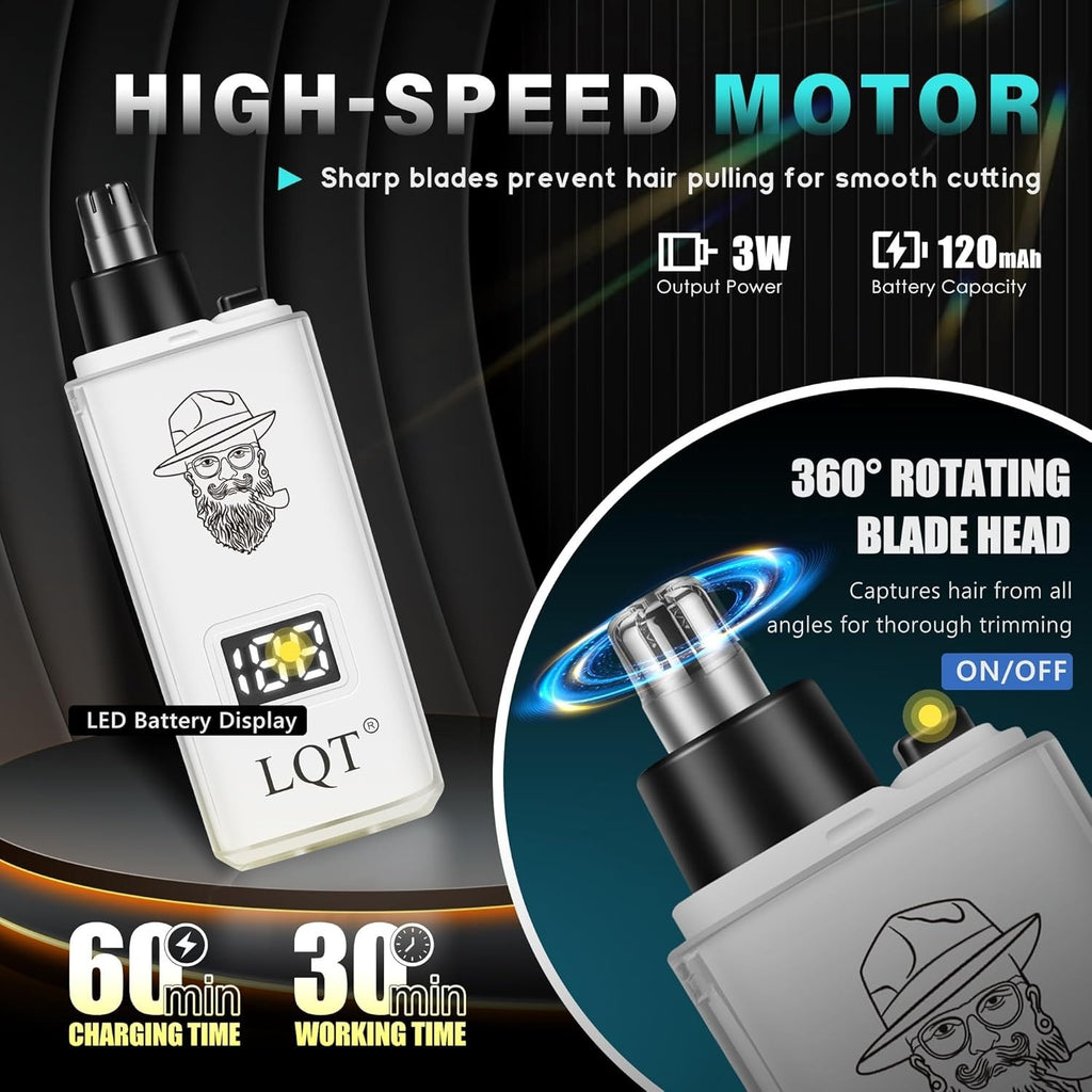 Professional Hair Cutting & Beard Trimmer Set for Men - Wireless with LED Display