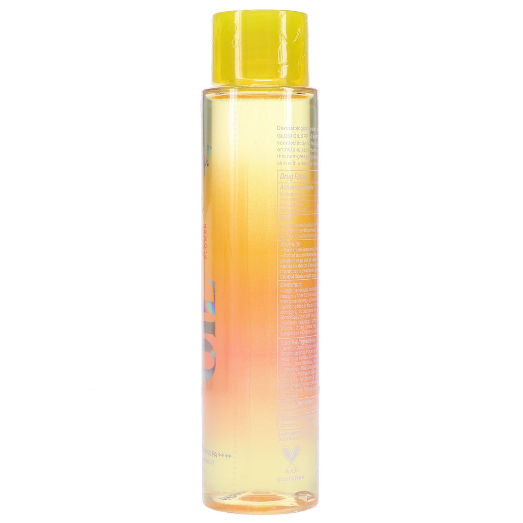 SPF 50 Body Oil with Sun-Kissed Glow - Beach Flower Scent, 5 oz