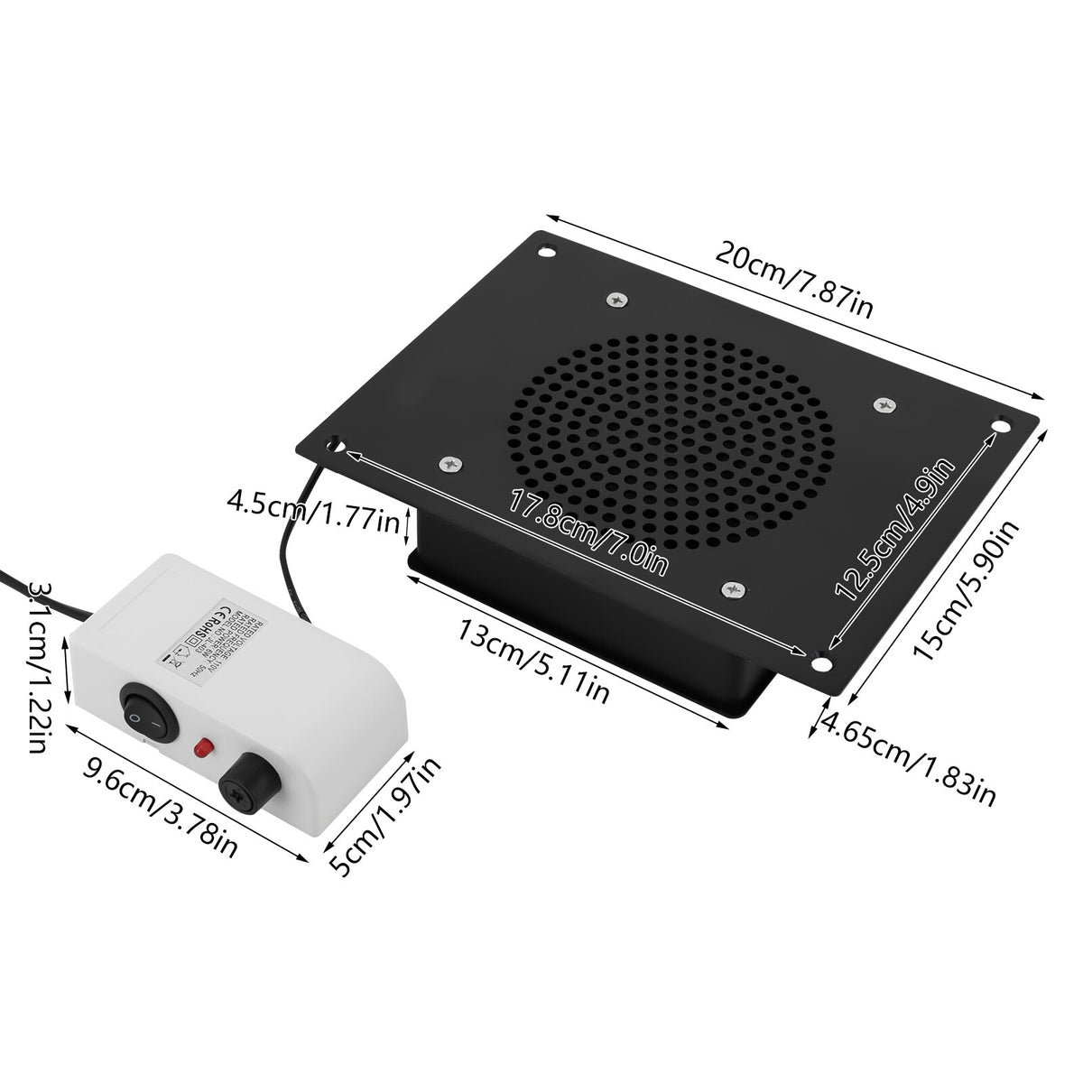 3650RPM Nail Dust Collector with Suction Vacuum Fan for Nail Art